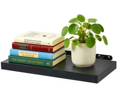 Relaxdays Sieninė lentyna su metaliniu laikikliu