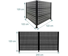 Relaxdays Šiukšliadėžės uždanga, 120 cm