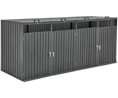 Vevor Šiukšlių konteinerių laikymo stoginė 4 x 240 L