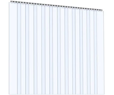 VEVOR Skaidri PVC juostinė užuolaida šaldymo kameroms, 2.1m x 1.8m, 12 dalių, termoizoliacinė plastikinė užuolaida sandėliams ir garažams, pramoninė apsauga nuo skersvėjo