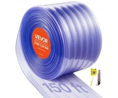Vevor Skaidri PVC užuolaida 45,7 m x 30,5 cm