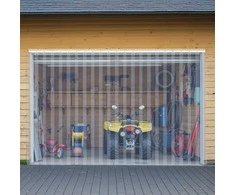 Vevor skaidrios PVC užuolaidų juostos, 2.1 m x 1.2 m, 8 vnt.
