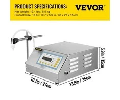 Vevor Skysčio pildymo mašina GFK-160 2-3500 ml