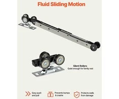 VEVOR Slankiojamos durys su matiniais stiklais, 765 x 2035 mm