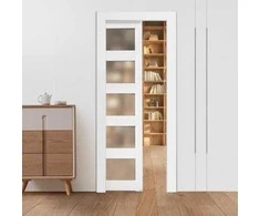 Vevor Slankiojamos durys su matiniais stiklais, 765 x 2035 mm