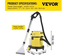 VEVOR Šlapias ir sausas siurblys, 20 l, 4-in-1