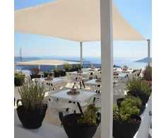 Relaxdays Smėlio spalvos stačiakampė pavėsinė burė