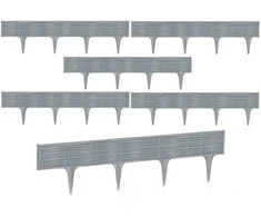 Prosperplast Dekoratyvinė tvorelė IBWI L390cm H18.6cm plastikinė/pilka
