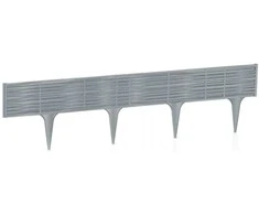 Prosperplast Dekoratyvinė tvorelė IBWI L390cm H18.6cm plastikinė/pilka