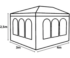 Saska Garden Sodo pavėsinė su langais 3x4 m