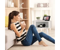 Relaxdays Šoninis staliukas su daiktadėže