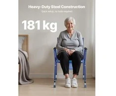 VEVOR Šoninis tualeto krėslas 3-in-1 iki 181 kg