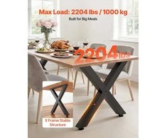 Vevor Stalo kojos, 750 x 760 mm, plieninės, juodos