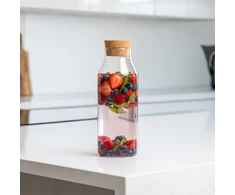 Relaxdays Stiklinė karafa su dangteliu