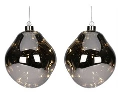 Christmas Decoration stikliniai led šviestuvai kalėdoms, 2 vnt
