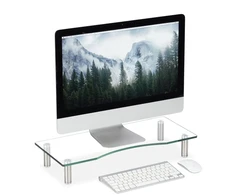 Laikiklis Relaxdays Stiklinis ekrano stovas