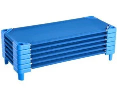 Vevor Sudedamas vaikų lovelis 130 x 57 cm, mėlyna (6 vnt.)