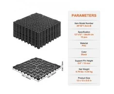 Vevor Sujungiamos grindų plytelės 30x30 cm PVC, 12 vnt.