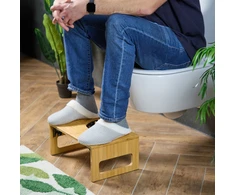 Relaxdays Sulankstoma bambukinė tualeto kėdutė