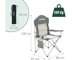 Relaxdays Sulankstoma kempingo kėdė