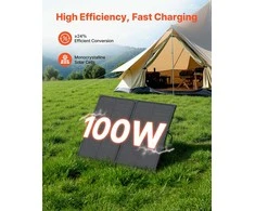 Vevor Sulankstomas 100W saulės panelis su rėmu
