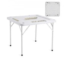 Vevor Sulankstomas mahjong stalas su puodelių laikikliais