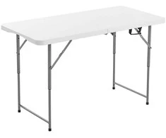 Vevor Sulankstomas plastikinis stalas 122cm vidaus ir lauko naudojimui