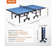 VEVOR Sulankstomas stalo teniso stalas su tinkleliu