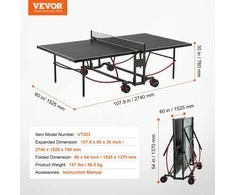 Vevor Sulankstomas stalo teniso stalas viduje ir lauke