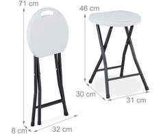 Relaxdays Sulankstomos balkono taburetės, 2 vnt. rinkinys