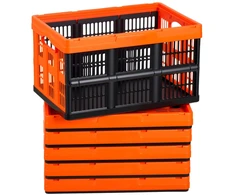 VEVOR Sulankstomos plastikinės daiktadėžės 45 l, 6 vnt.