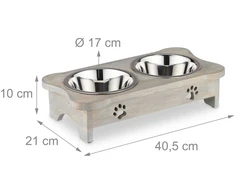 Relaxdays Šunų dubenėliai kaulo formos stove