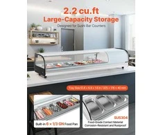 Vevor Sushi vitrina su šaldytuvu, 62 L komercinė