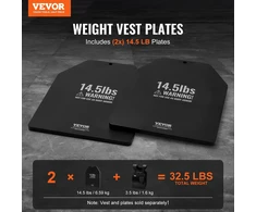 VEVOR Svorinės liemenės plokštės, 6,6kg pora
