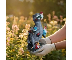 Relaxdays T-Rex sodo dekoracija, valganti nykštukus