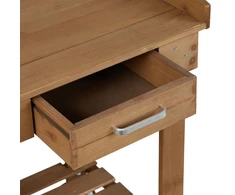 Relaxdays Tamsiai ruda pakelta sodo lentyna
