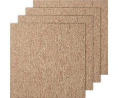 Vevor Tamsios rudos kilimų plytelės 50x50 cm su paminkštinimu