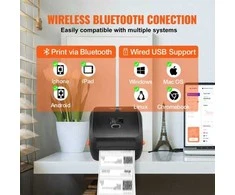 Vevor Terminis etikečių spausdintuvas 4x6 USB/Bluetooth