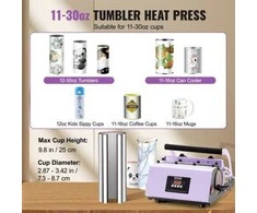 VEVOR Termopresų aparatas puodeliams 11-30oz