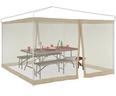 Relaxdays Tinklelis nuo uodų 3x3 m paviljonui, smėlio spalvos