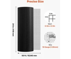 Vevor Tinklinė tvora 61cm x 15m su viniline danga