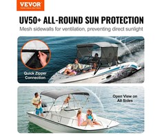 Vevor Trijų lankų Bimini valties priedanga