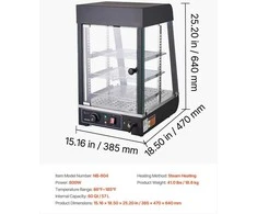 VEVOR Trijų lygių maisto šildytuvas su LED šviesa