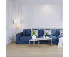 Relaxdays Trikojis grindinis šviestuvas baltos ir auksinės spalvos