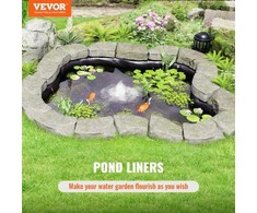 VEVOR Tvenkinių plėvelė EPDM 6 x 7.6 m juoda
