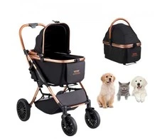 Vevor Šunų vežimėlis su keturiais ratais ir stabdžiais