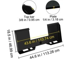 VEVOR universali kaušinio krautuvo plokštė 0,64 cm storio