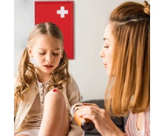 Relaxdays Užrakinama vaistinėlės spintelė raudona