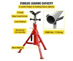 Vevor V tipo vamzdžių stovas 1/8"-12", reguliuojamas aukštis