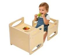 Vevor vaikiškas montessori stalas ir kėdė iš medžio